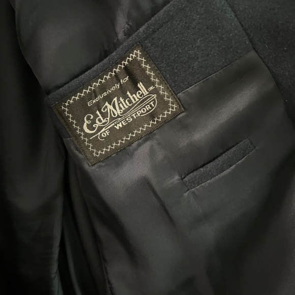 VINTAGE HUGO BOSS WOOL SPORTS COAT 46L 2-BUTTON BLUE VENTLESS NOTCH COLLAR USA - Picture 9 of 10